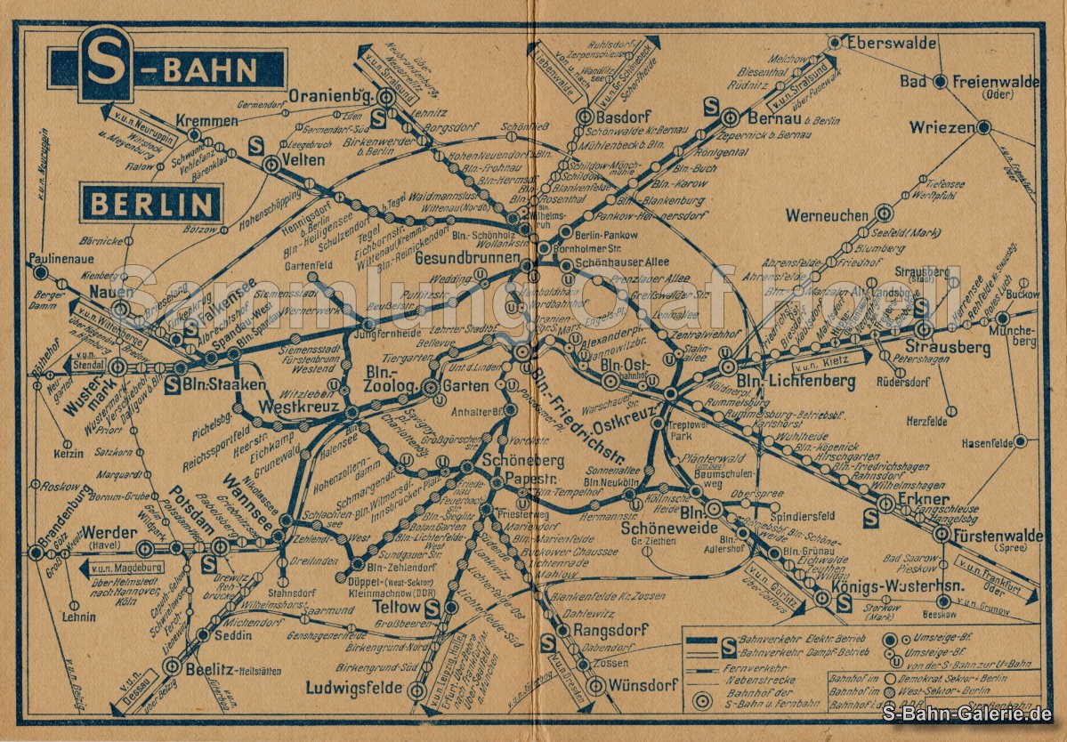 Netzplan der S-Bahn Berlin von 1955 - S-Bahn-Galerie.de Netzplan der S-Bahn Berlin von 1955 - S-Bahn-Galerie.de